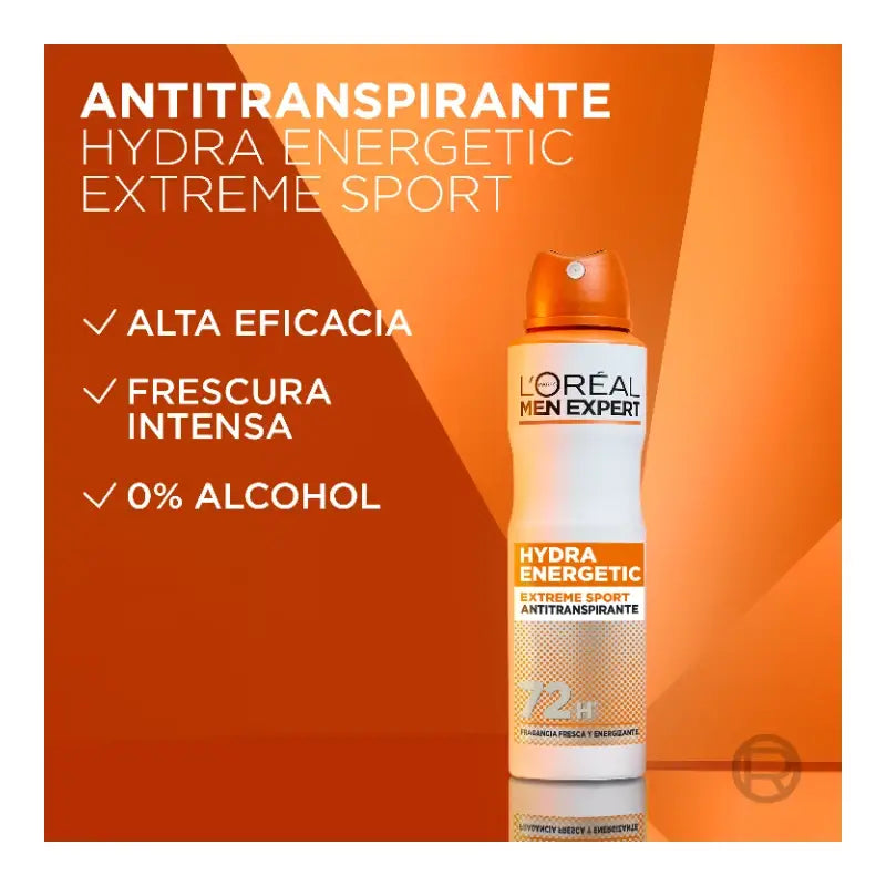 L'Oreal Paris Αποσμητικό σπρέι Hydra Energetic Sport, για άνδρες, 150 ml