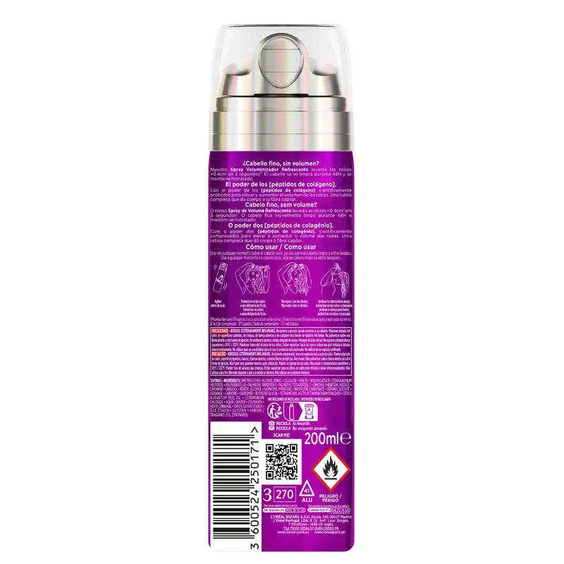 L'Oréal Paris Elvive Big Hair Day Αναζωογονητικό Σπρέι Όγκου, 200 ml