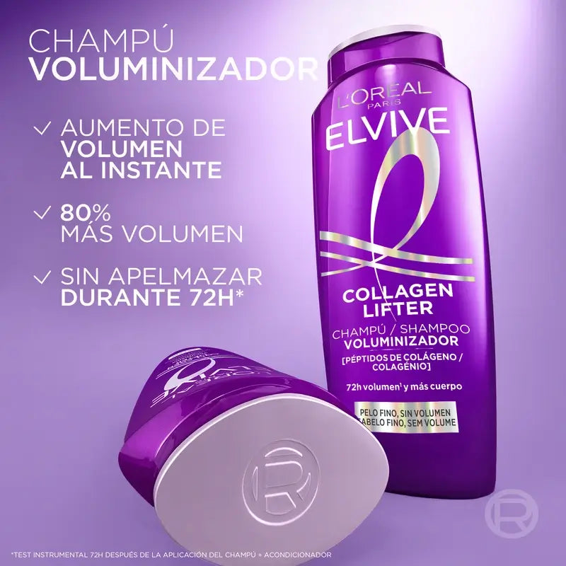 L'Oréal Paris Elvive, Σαμπουάν για όγκο, με πεπτίδια κολλαγόνου, 700 ml