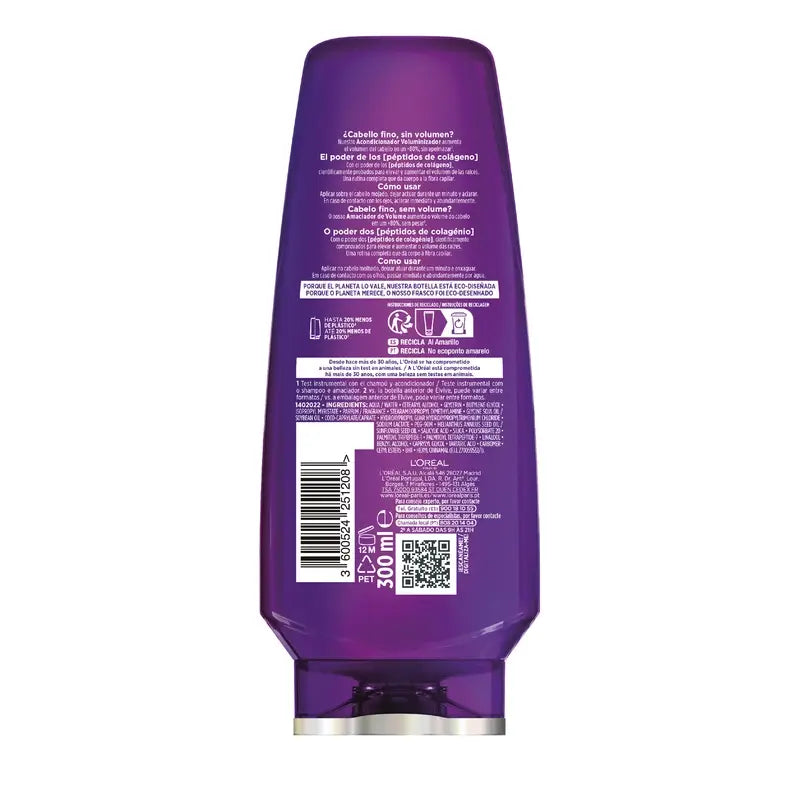 L'Oréal Paris Elvive Collagen Lifter  Μαλακτικό για όγκο, 300 ml