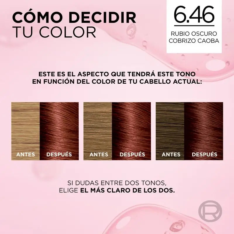 L'Oréal Paris Excellence Creme Μόνιμη βαφή - Απόχρωση 6.46 Σκούρο ξανθό με χάλκινη απόχρωση καραβάκι