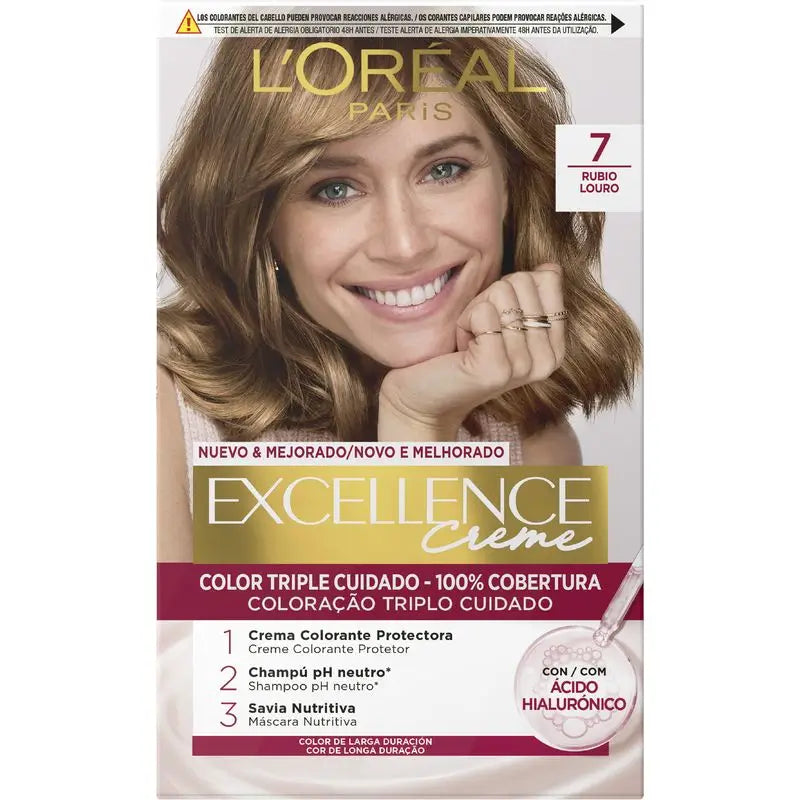 L'Oréal Paris Excellence Creme Μόνιμη βαφή - Απόχρωση 7 Ξανθό
