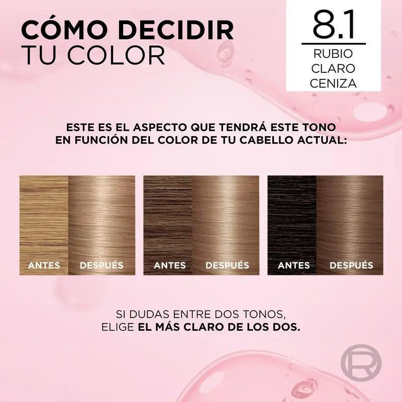 L'Oréal Paris Excellence Creme Μόνιμη βαφή - Απόχρωση 8.1 Ανοιχτό ξανθό με γκριζωπή απόχρωση