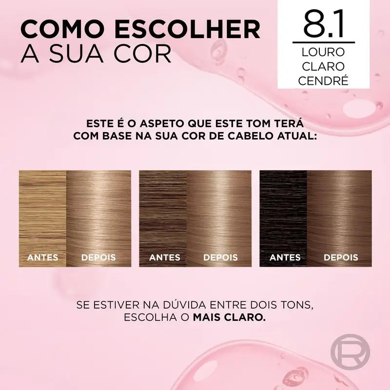 L'Oréal Paris Excellence Creme Μόνιμη βαφή - Απόχρωση 8.1 Ανοιχτό ξανθό με γκριζωπή απόχρωση