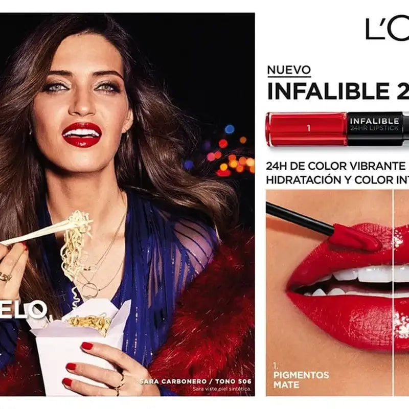 L'Oréal Paris Infalible 24H 506 Red Infallible Μόνιμο Κραγιόν Κόκκινο