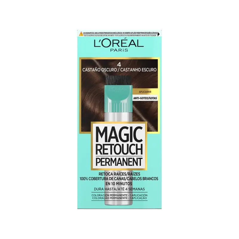 L'Oréal Paris Magic Retouch Permanent – Ριτούς ρίζες 4 Σκούρο καστανό 18 ml