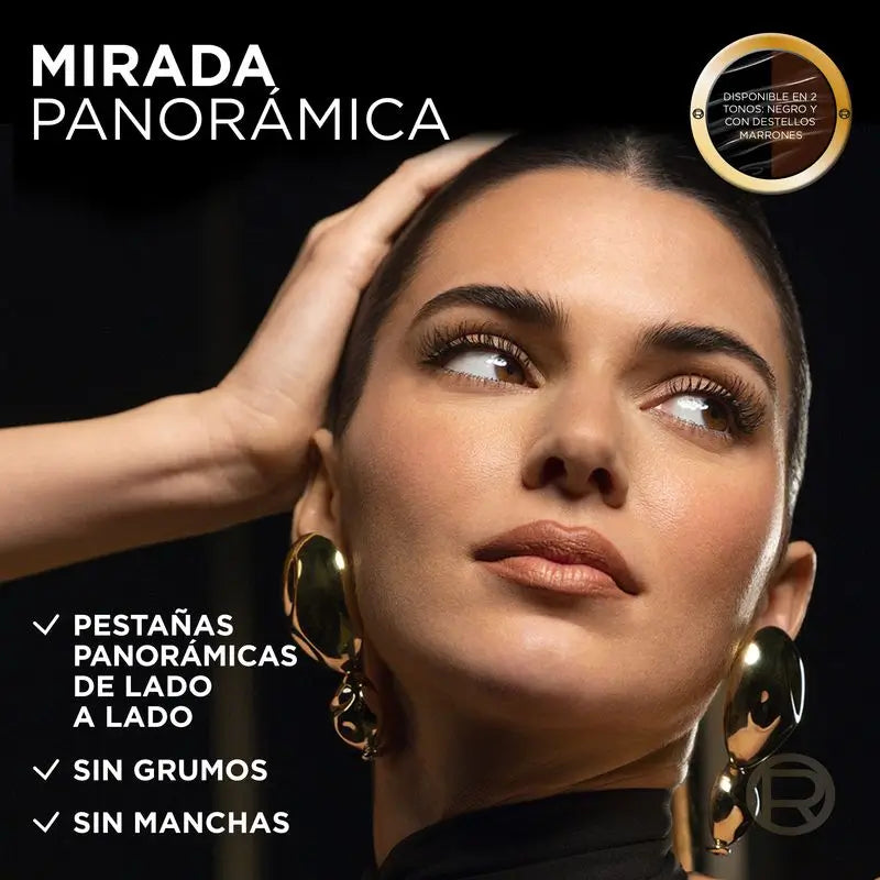 L'Oréal Paris Μάσκαρα Panorama Brown με εξαιρετικά εύκαμπτη φόρμουλα που προσδίδει όγκο