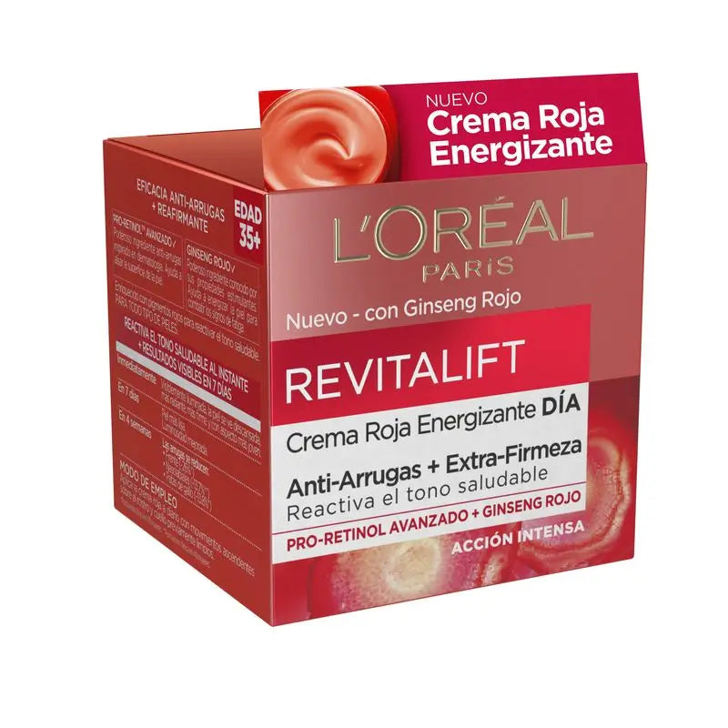 L'Oréal Paris Revitalift Κρέμα Ημέρας «Red Energizing» - Με κόκκινο τζίνσενγκ - 50 ml