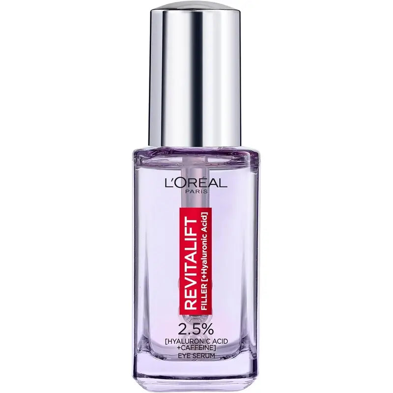 L'Oréal Paris Revitalift Filler Ορός για τα Μάτια: 2,5% υαλουρονικό οξύ και καφεΐνη, τριπλό roll-on