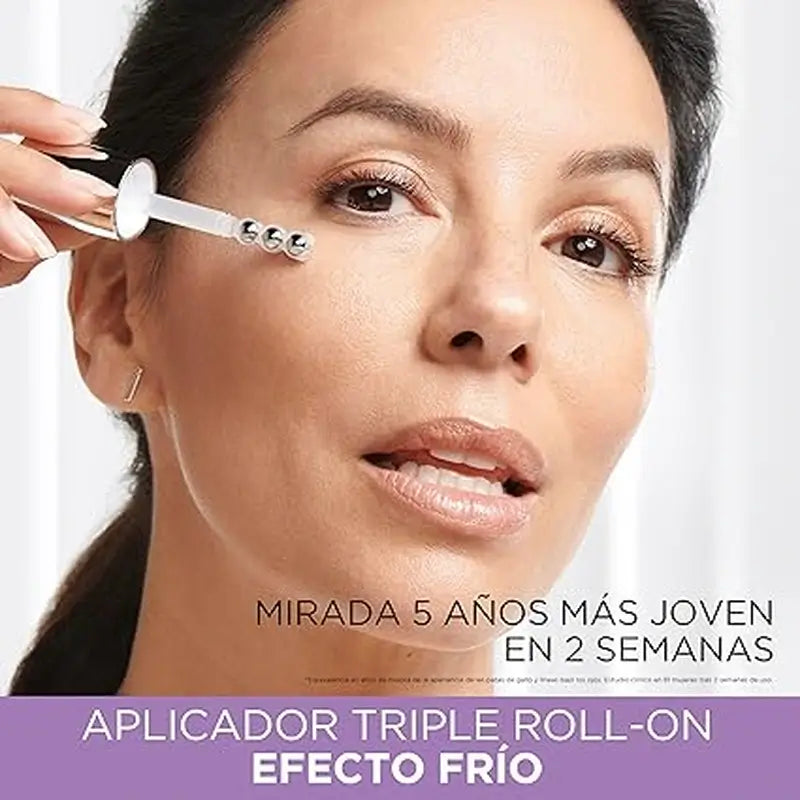 L'Oréal Paris Revitalift Filler Ορός για τα Μάτια: 2,5% υαλουρονικό οξύ και καφεΐνη, τριπλό roll-on