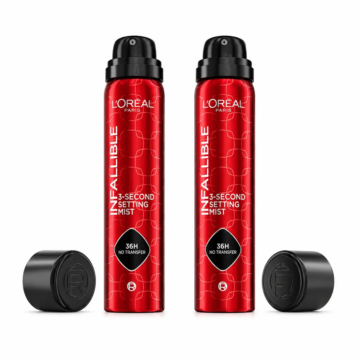 L'Oréal Paris Σπρέι Στερέωσης Infaillible, διάρκειας 36 ωρών, αδιάβροχο και ανθεκτικό στο λάδι, συσκευασία 2 τεμαχίων