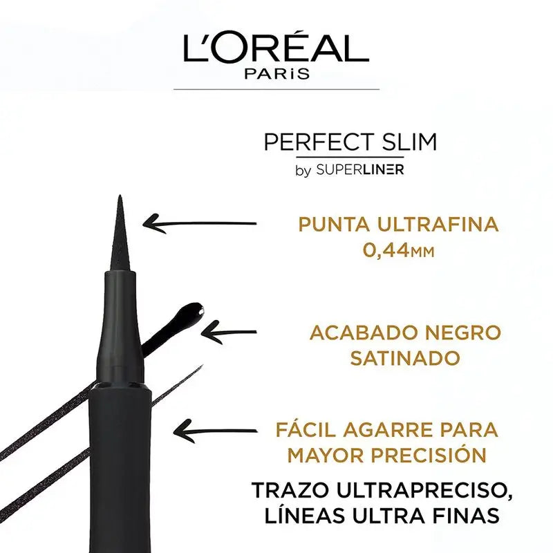 L'Oréal Paris Super Liner Perfect Slim Γκρι Υγρό και εξαιρετικά ακριβές μολύβι ματιών
