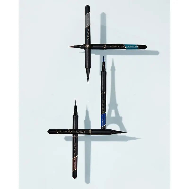 L'Oréal Paris Super Liner Perfect Slim Έντονο Μαύρο Υγρό και Εξαιρετικά Ακριβές Μολύβι Ματιών
