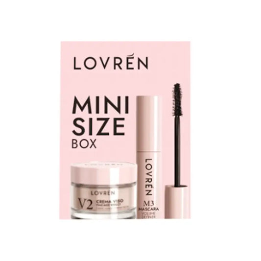 Lovrén Mini-Size Box Pink (Μάσκαρα M3 σε μίνι συσκευασία + Κρέμα προσώπου V2 σε μίνι συσκευασία) 