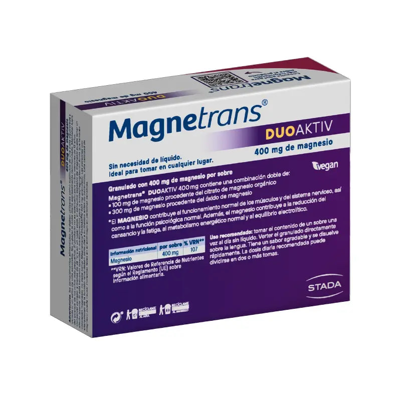 Magnetrans Duo Activ 400 mg Μαγνήσιο 20 φακελάκια