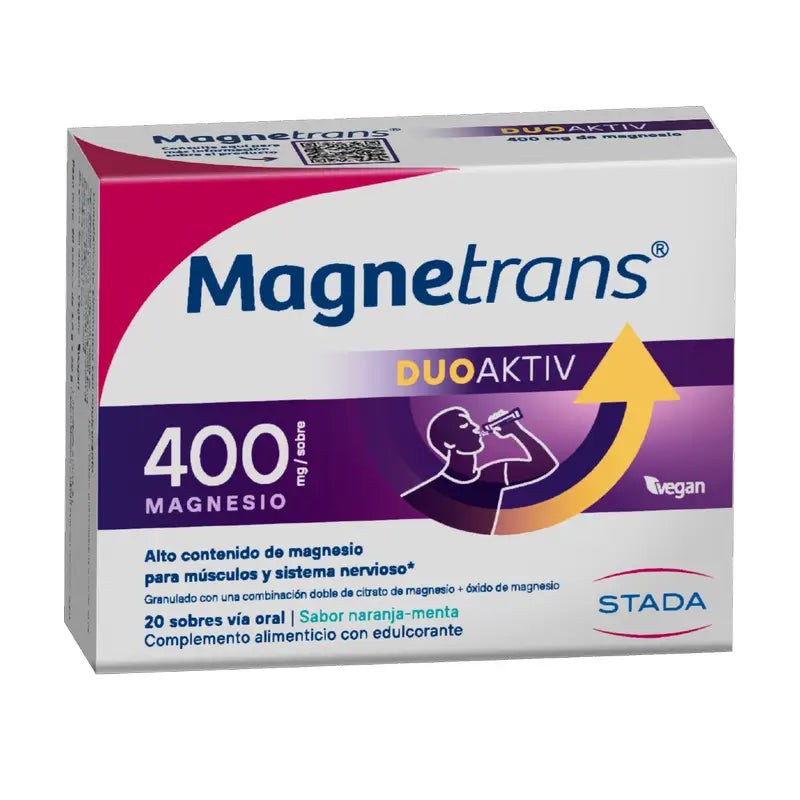 Magnetrans Duo Activ 400 mg Μαγνήσιο 20 φακελάκια