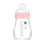 Mam Baby Γυάλινο μπιμπερό Feel Good σε ματ ροζ χρώμα, 170 ml