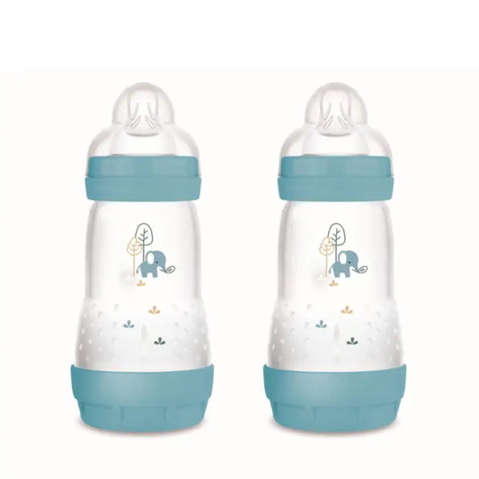 Mam Baby Μπιμπερό Easy Start κατά των κολικών, Ματ Μπλε, 2X260 ml 