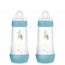 Mam Baby Μπιμπερό Easy Start κατά των κολικών, Ματ Μπλε, 2X320 ml 