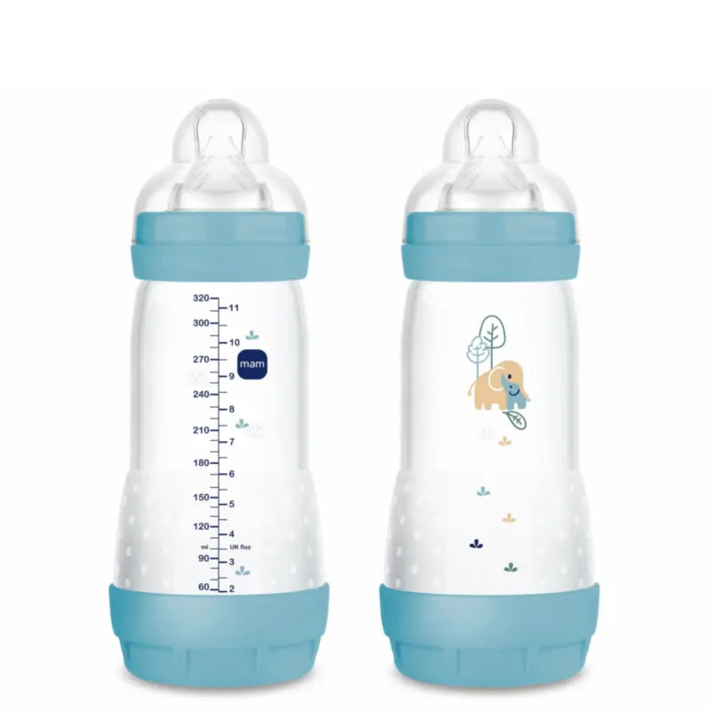 Mam Baby Μπιμπερό Easy Start κατά των κολικών, Ματ Μπλε, 2X320 ml 