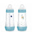 Mam Baby Μπιμπερό Easy Start κατά των κολικών, Ματ Μπλε, 2X320 ml 