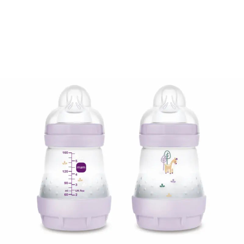 Mam Baby Μπιμπερό Easy Start κατά των κολικών, ροζ ματ, 2×160 ml 
