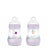 Mam Baby Μπιμπερό Easy Start κατά των κολικών, ροζ ματ, 2×160 ml 