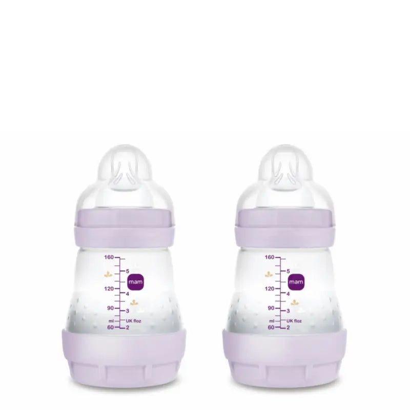Mam Baby Μπιμπερό Easy Start κατά των κολικών, ροζ ματ, 2×160 ml 