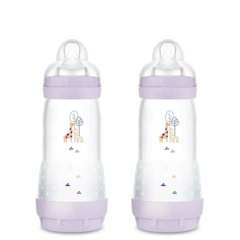 Mam Baby Μπιμπερό Easy Start κατά των κολικών, ροζ ματ, 2×320 ml 