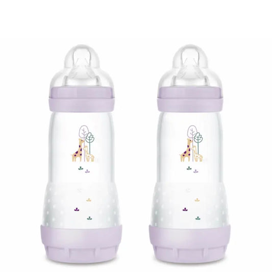 Mam Baby Μπιμπερό Easy Start κατά των κολικών, ροζ ματ, 2×320 ml 