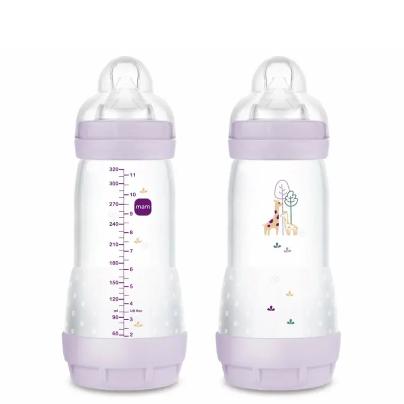 Mam Baby Μπιμπερό Easy Start κατά των κολικών, ροζ ματ, 2×320 ml 