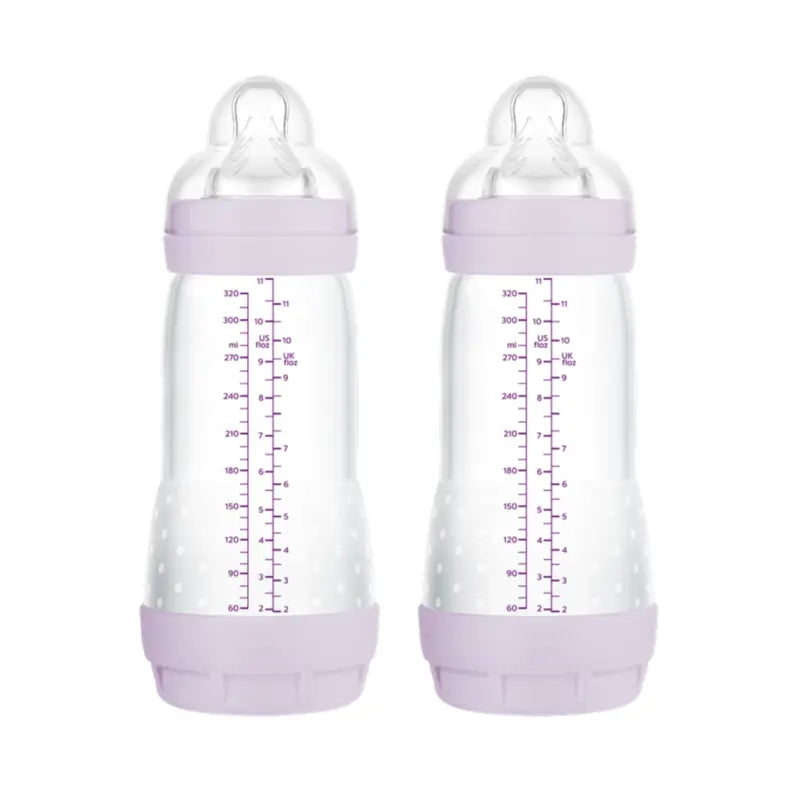 Mam Baby Μπιμπερό Easy Start κατά των κολικών, ροζ ματ, 2×320 ml 