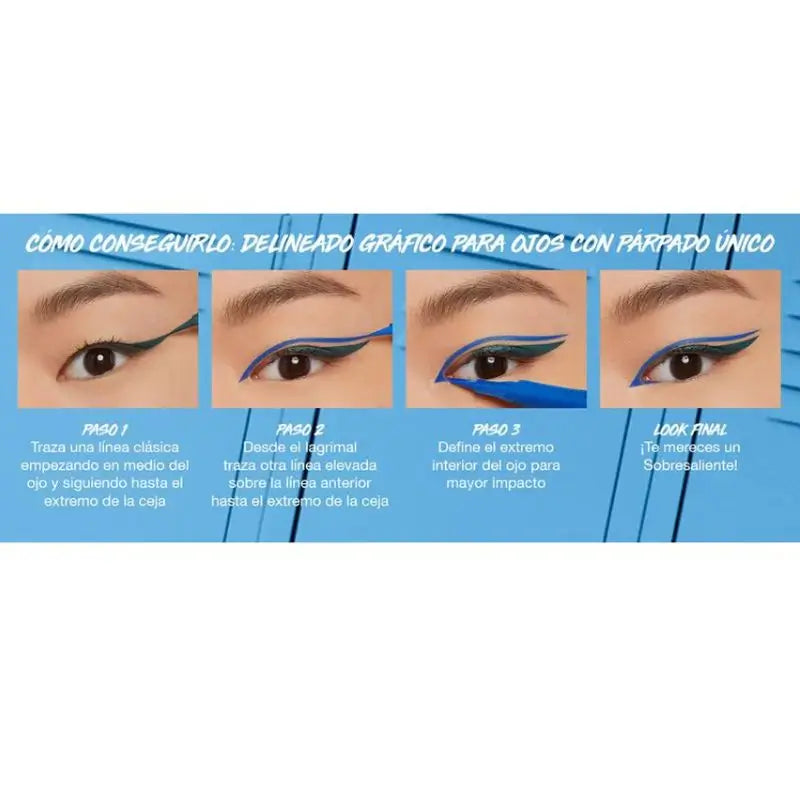 Maybelline New York Hyper Precise Eyeliner – Ακριβές, μακράς διάρκειας, αδιάβροχο, απόχρωση Parrot Blue