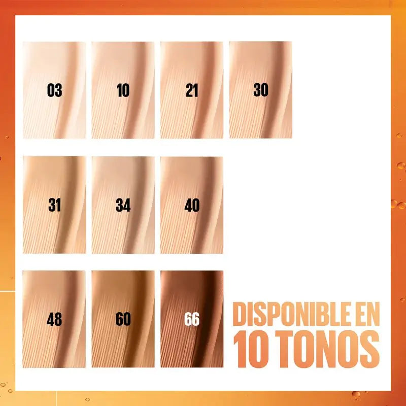 Maybelline New York Super Stay Skin Tint + Βιταμίνη C 24H. Απόχρωση 10