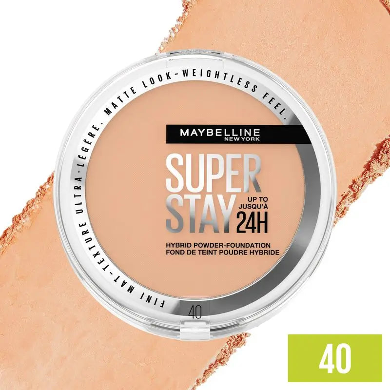 Maybelline New York Superstay Hybrid 24H Πούδρα βάσης μακιγιάζ, εξαιρετική κάλυψη, εξαιρετικά ελαφριά, έως 24 ώρες, απόχρωση 30
