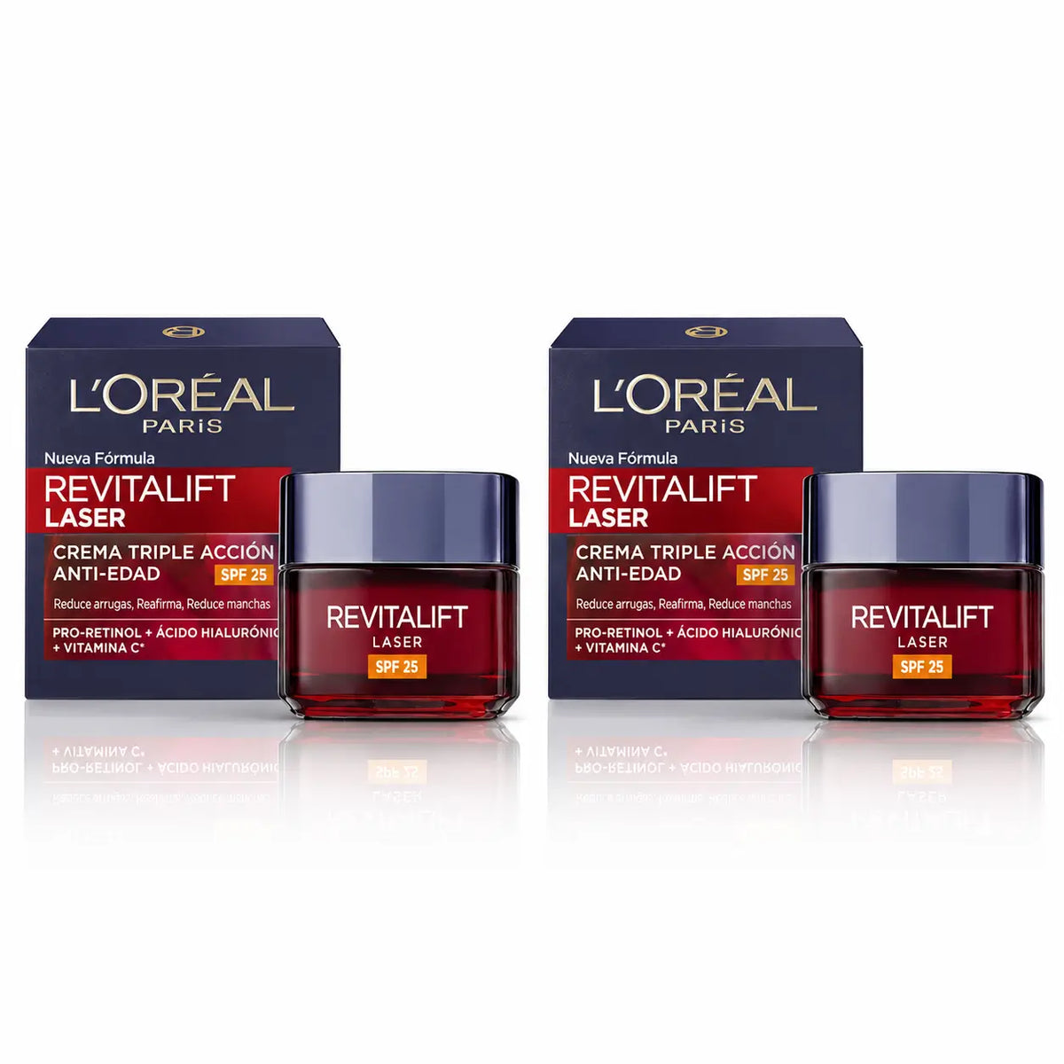 L'Oreal Revitalift Laser Κρέμα Ημέρας SPF25 50 ml, συσκευασία 2 τεμαχίων