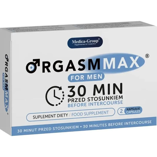 Medica Group Orgasm Max For Men Φυσικό συμπλήρωμα διατροφής για την ενίσχυση της ανδρικής ζωτικότητας και της σεξουαλικής απόδοσης, 2 κάψουλες