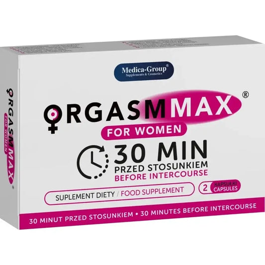 Medica Group Orgasm Max For Women Φυσικές κάψουλες για την ενίσχυση της γυναικείας ζωτικότητας και της σεξουαλικής ικανοποίησης, 2 κάψουλες