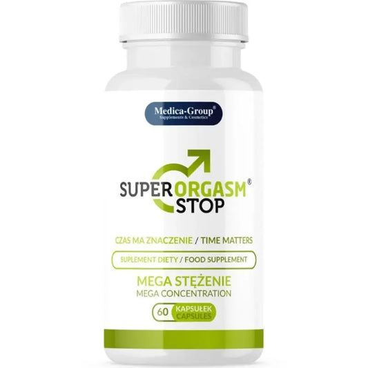 Medica Group Super Orgasm Stop Φυσικές κάψουλες για τον έλεγχο της εκσπερμάτωσης και μεγαλύτερη σεξουαλική αντοχή, 60 κάψουλες