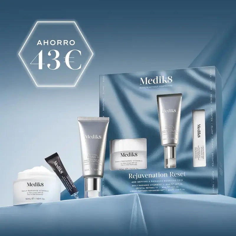 Medik8 Rejuvenation Reset Daily Radiance Vit C 50 ml + Crystal Retinal 3 30 ml + Liquid Peptides Deluxe