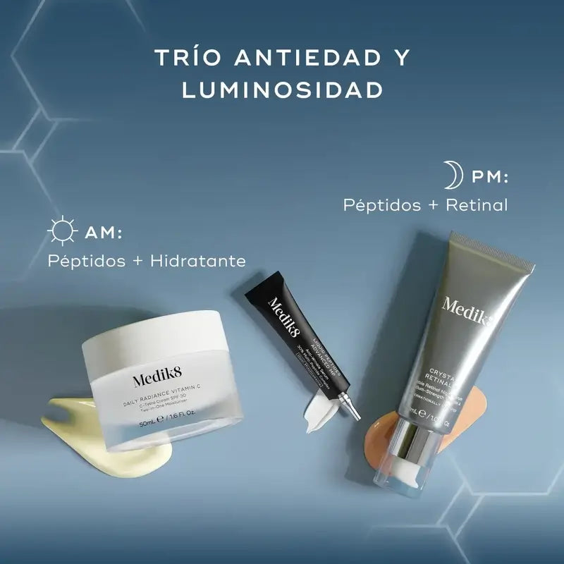 Medik8 Rejuvenation Reset Daily Radiance Vit C 50 ml + Crystal Retinal 3 30 ml + Liquid Peptides Deluxe