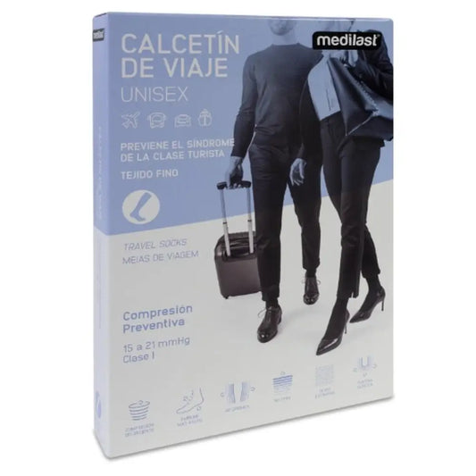 Medilast κάλτσα ταξιδιού, μέγεθος T/μικρό, μαύρο, R230