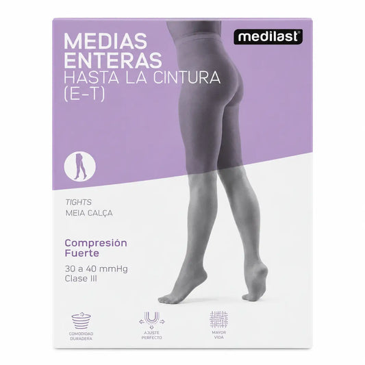 Medilast Panty Comp Fuerte Μαύρο Μέγεθος 3
