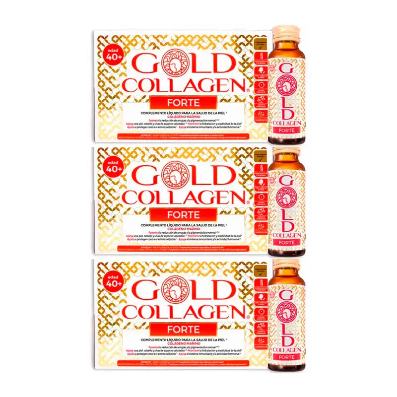Gold Collagen Forte, Συσκευασία 3 x 10 x 50 ml