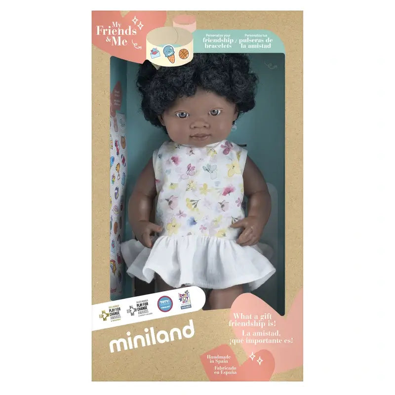 Miniland African Doll 38 Cm My Friends & Me