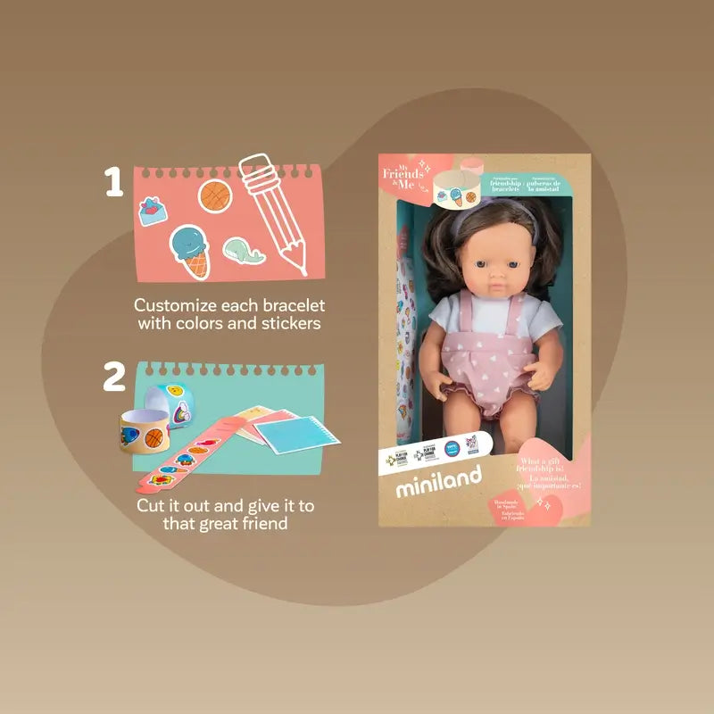 Miniland Chestnut Doll 38 Cm My Friends & Me