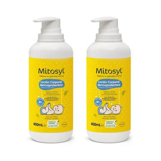 Mitosyl Bebé Λοσιόν για το Σώμα με Δερμοπροστατευτική Δράση, 2X400 ml 