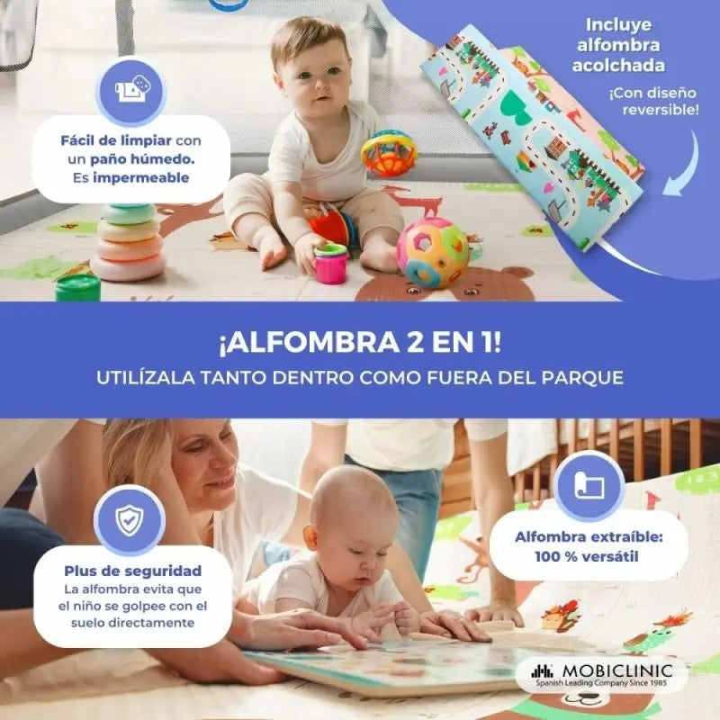 Mobiclinic Πτυσσόμενη Παιδική Χαρά Happyland Γκρι
