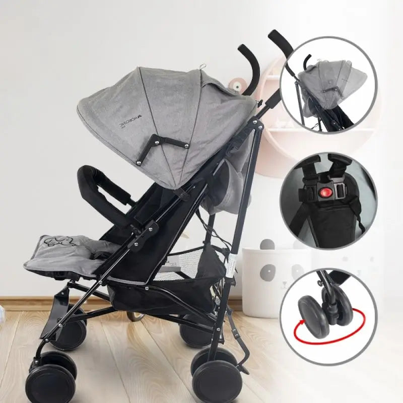 Mobiclinic Πτυσσόμενο καροτσάκι Elefant 15 Kg Γκρι