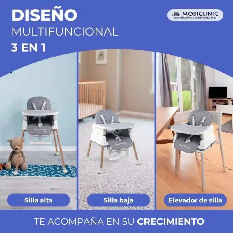 Mobiclinic Παιδικό Καθισματάκι Kiara Εξελισσόμενο 3 σε 1 Γκρι